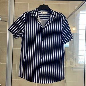 Zara Blue Stripe Short Sleeve